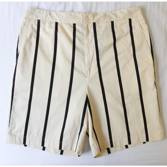 rag & bone Other - Rag & Bone Ivory/Black Striped Cotton 8.5" Inseam Casual Shorts Sz 36
